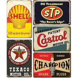 Vintage Metal Tin Signs Retro Garage Signs Wall Decorations Old Car Shop Posters